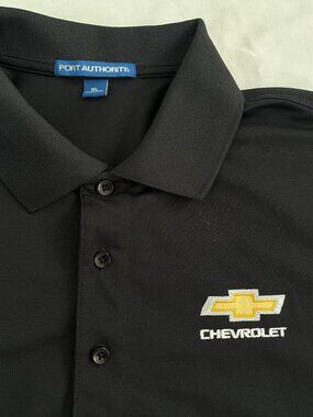 Chevrolet black Polo Shirt XL Workwear Uniform Port Authority